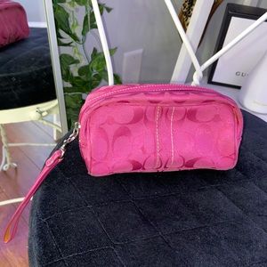 Hot pink coach clutch